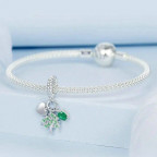 Strieborný prívesok korálik na náramok