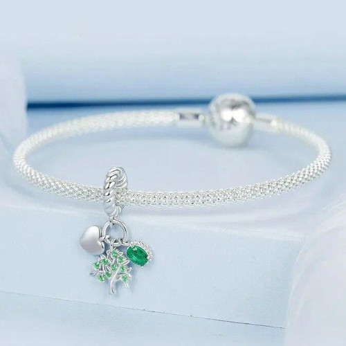 Strieborný prívesok korálik na náramok