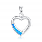 Strieborný prívesok s modrým opálom