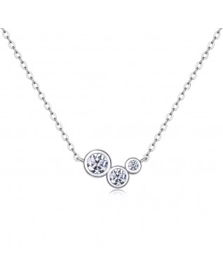 Strieborný náhrdelník s MOISSANITY