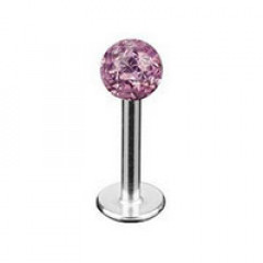 Piercing do brady s kryštálmi Crystals From Swarovski® LIGHT AMETHYST