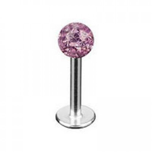 Piercing do brady s kryštálmi Crystals From Swarovski® LIGHT AMETHYST