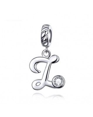Strieborný prívesok korálik na náramok - písmeno Z