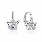 Strieborné náušnice na klapku anjelici