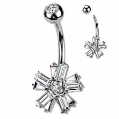 Piercing do pupku kytička