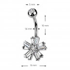 Piercing do pupku kytička