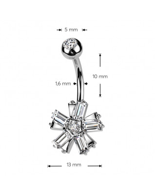 Piercing do pupku kytička