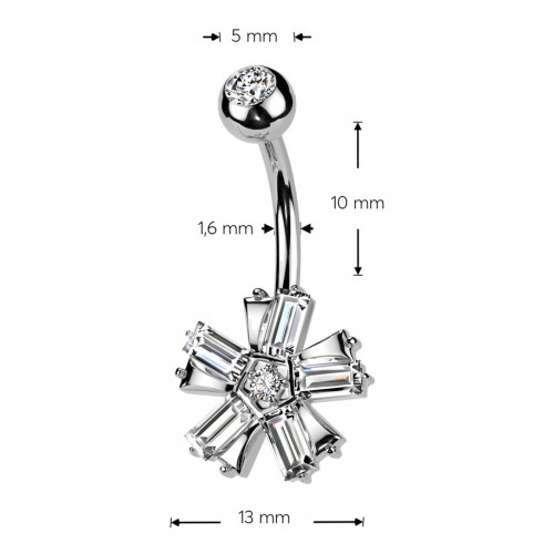 Piercing do pupku kytička