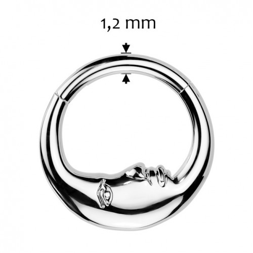 Segment kruh mesiac - helix / cartilage / tragus piercing
