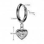 Oceľové náušnice srdiečka