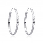 Strieborné náušnice kruhy 35 mm
