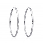 Strieborné náušnice kruhy 60 mm
