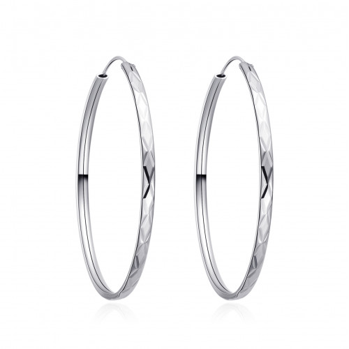 Strieborné náušnice kruhy 60 mm