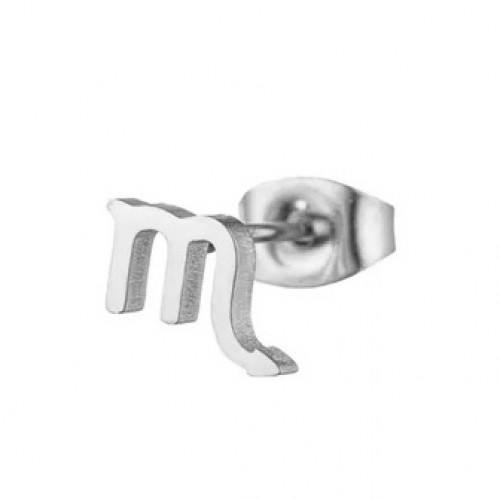 Oceľové náušnice znamenia škorpión - 1 kus