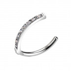 Piercing do pupku TITAN, číre zirkóny
