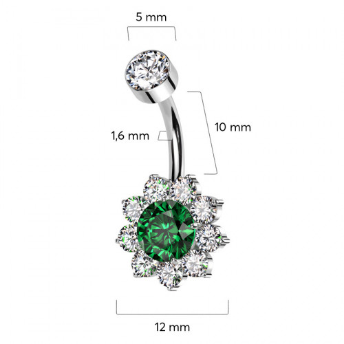 Piercing do pupku - TITAN