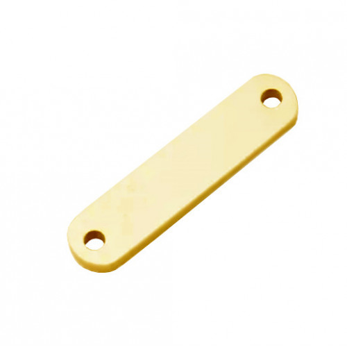 Pozlátená oceľová doštička 5 x 22 mm