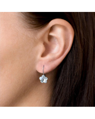 Sada strieborných šperkov s kvietkami Crystals from Swarovski® Crystal