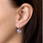 Sada strieborných šperkov s kvietkami Crystals from Swarovski® Rose