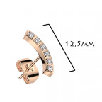 Pozlátené celové náušnice so zirkónmi