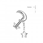 Piercing do brady - PUSH IN labreta TITAN