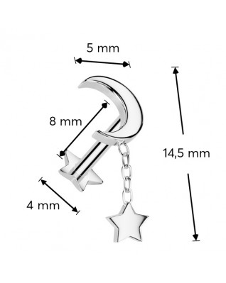 Piercing do brady - PUSH IN labreta TITAN