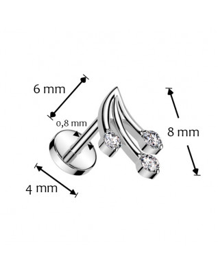 Piercing do brady - PUSH IN labreta TITAN