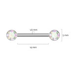 Piercing do bradavky TITAN - PUSH IN