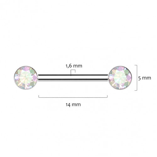 Piercing do bradavky TITAN - PUSH IN