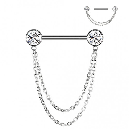 Piercing do bradavky TITAN - PUSH IN