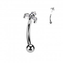 PUSH IN piercing k do obočia TITAN, 1,2 x 8 mm