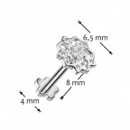 Piercing do brady - PUSH IN labreta TITAN, 1,2 x 8 mm