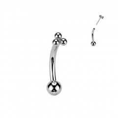 PUSH IN piercing k do obočia TITAN, 1,2 x 8 mm