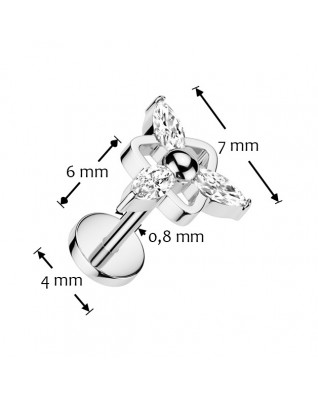 Piercing do brady - PUSH IN labreta TITAN