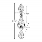 Obrátený PUSH IN piercingu do pupku TITAN