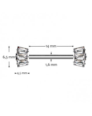Piercing do bradavky TITAN - PUSH IN