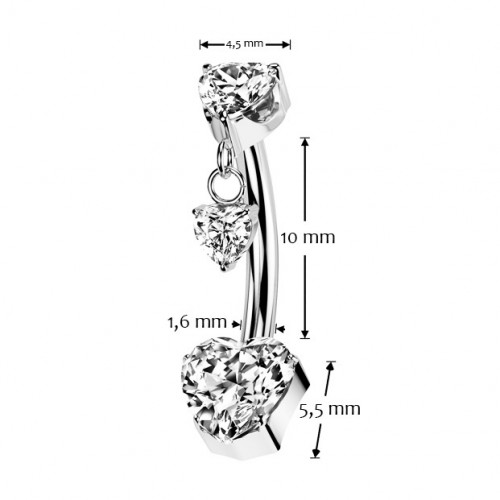 PUSH IN piercingu do pupku TITAN