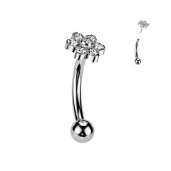 PUSH IN piercing k do obočia TITAN, 1,2 x 8 mm