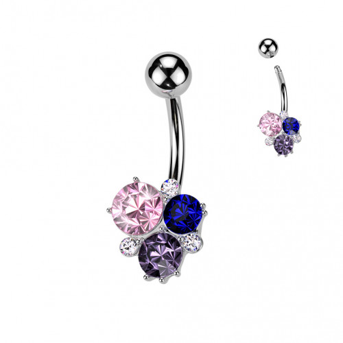 Piercing do pupku s kamienkami