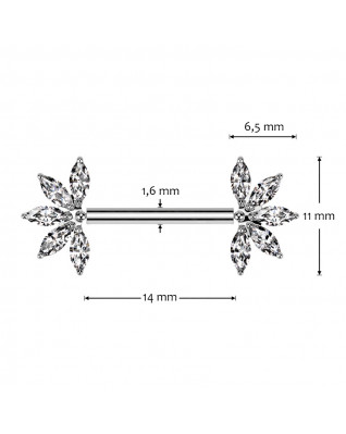 Piercing do bradavky TITAN - PUSH IN