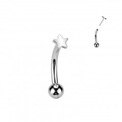 PUSH IN piercing k do obočia TITAN, 1,2 x 8 mm