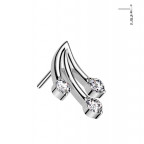 Ozdobná časť k PUSH IN piercingu TITAN, vetvička