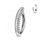 Piercing do pupku s ozdobným štítom TITAN