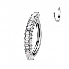 Piercing do pupku s ozdobným štítom TITAN