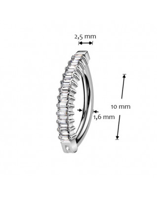 Piercing do pupku s ozdobným štítom TITAN