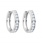 Strieborné náušnice kruhy so zirkónmi
