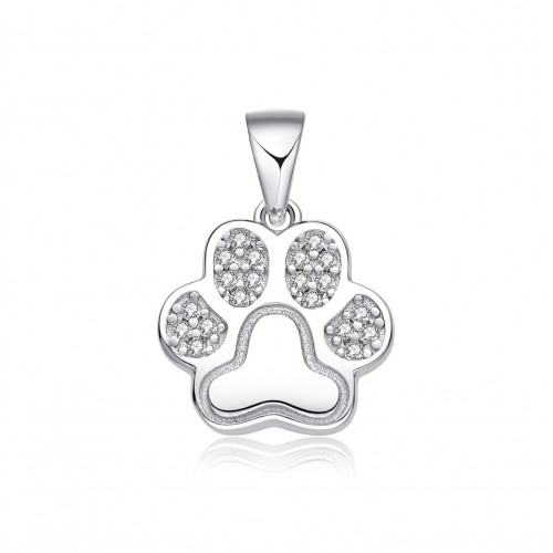 Strieborný prívesok psia labka