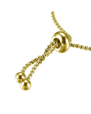 Pozlátená oceľová retiazka na výrobu náramku, UNI dĺžka