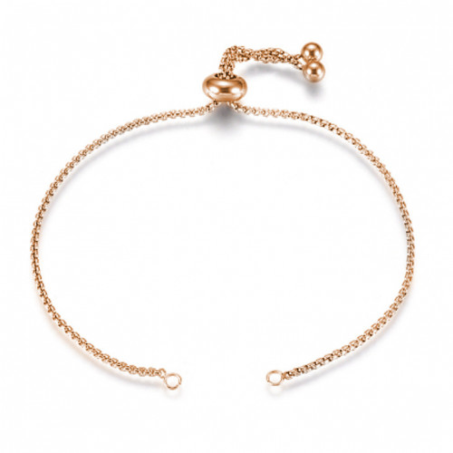 Pozlátená oceľová retiazka na výrobu náramku, UNI dĺžka