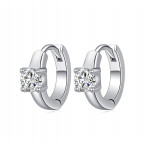 Strieborné náušnice krúžky so zirkónmi